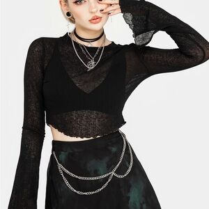Disturbia Cassia Mesh Crop Top